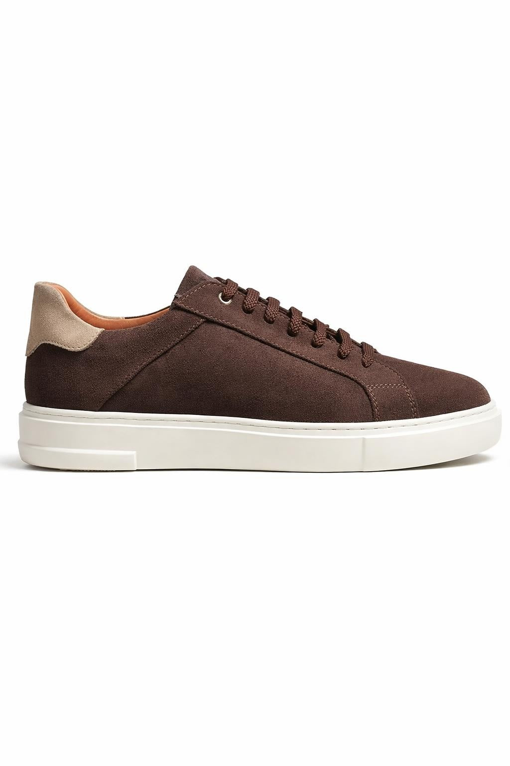 Men’s Brown Suede Low-Top Sneakers