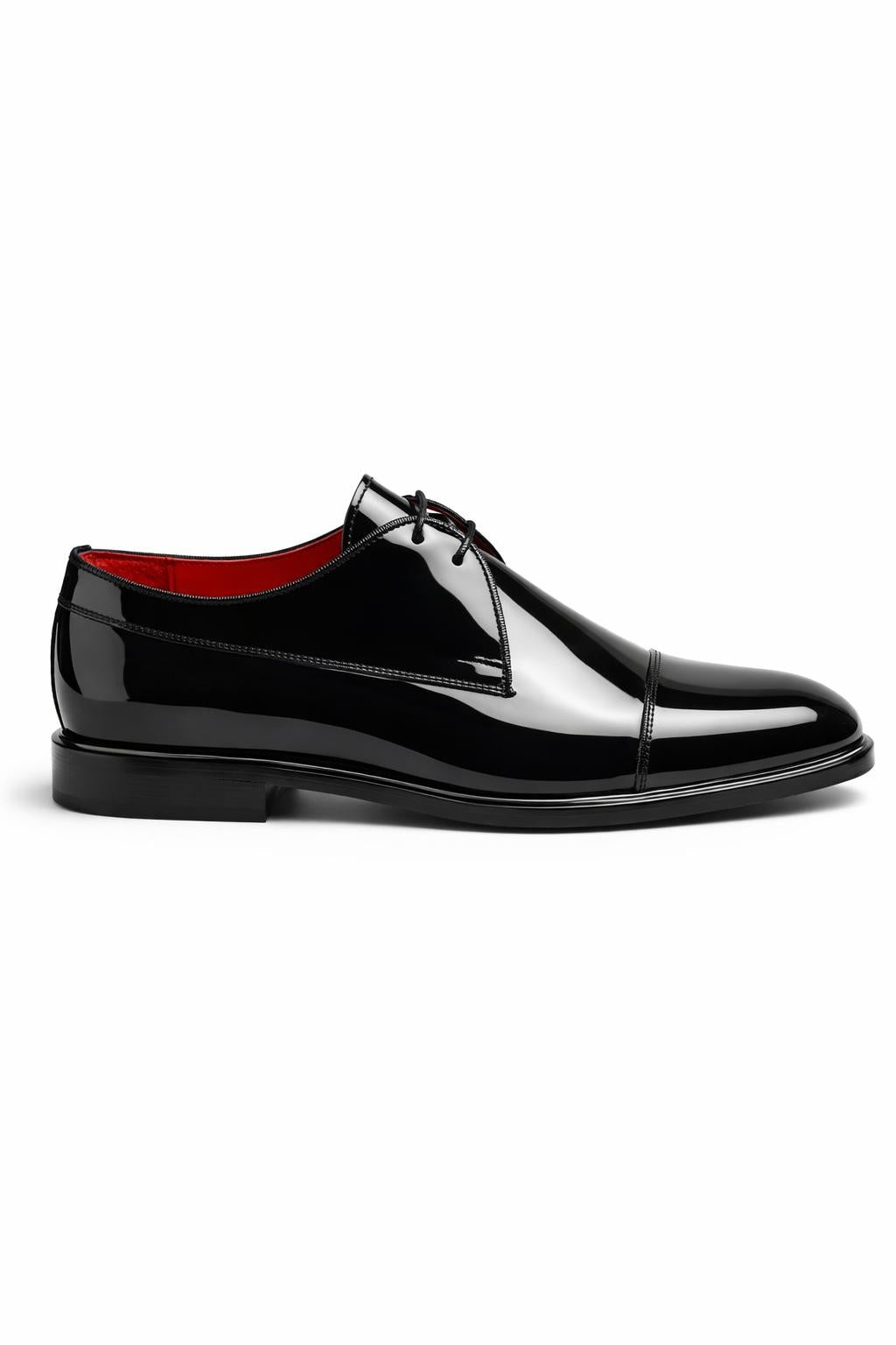 Men’s Black Patent Leather Derby Shoes