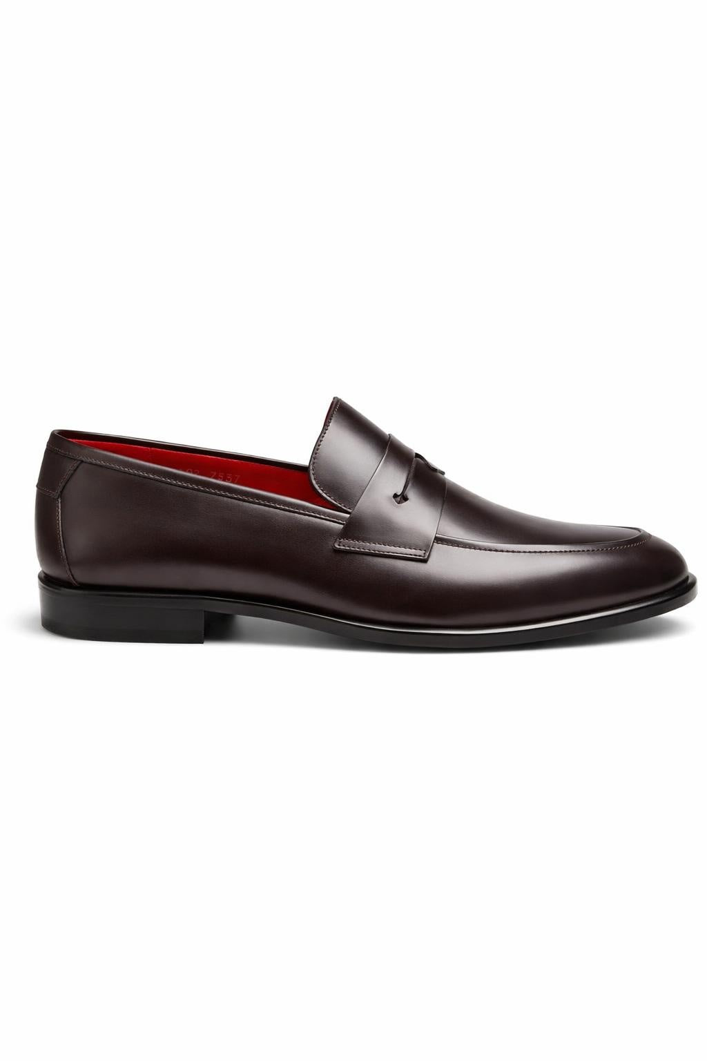 Men’s Leather Penny Loafers – Dark Brown